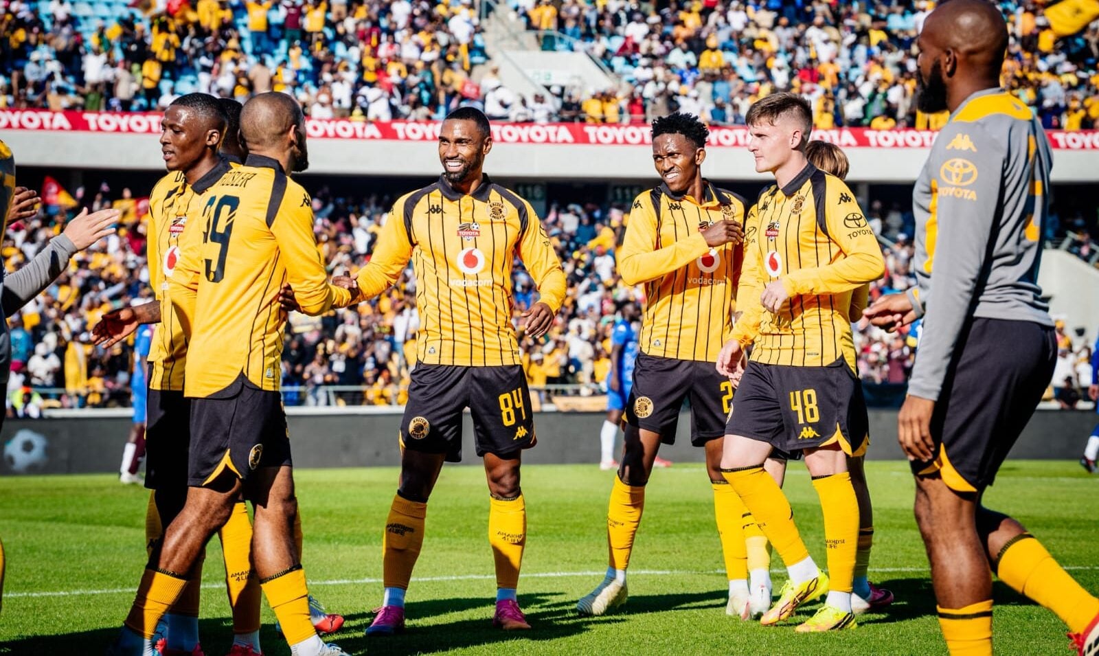 Kaizer Chiefs players celebrate after their 2026 Toyota Cup win
