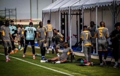 Kaizer Chiefs players during the training camp in Spain