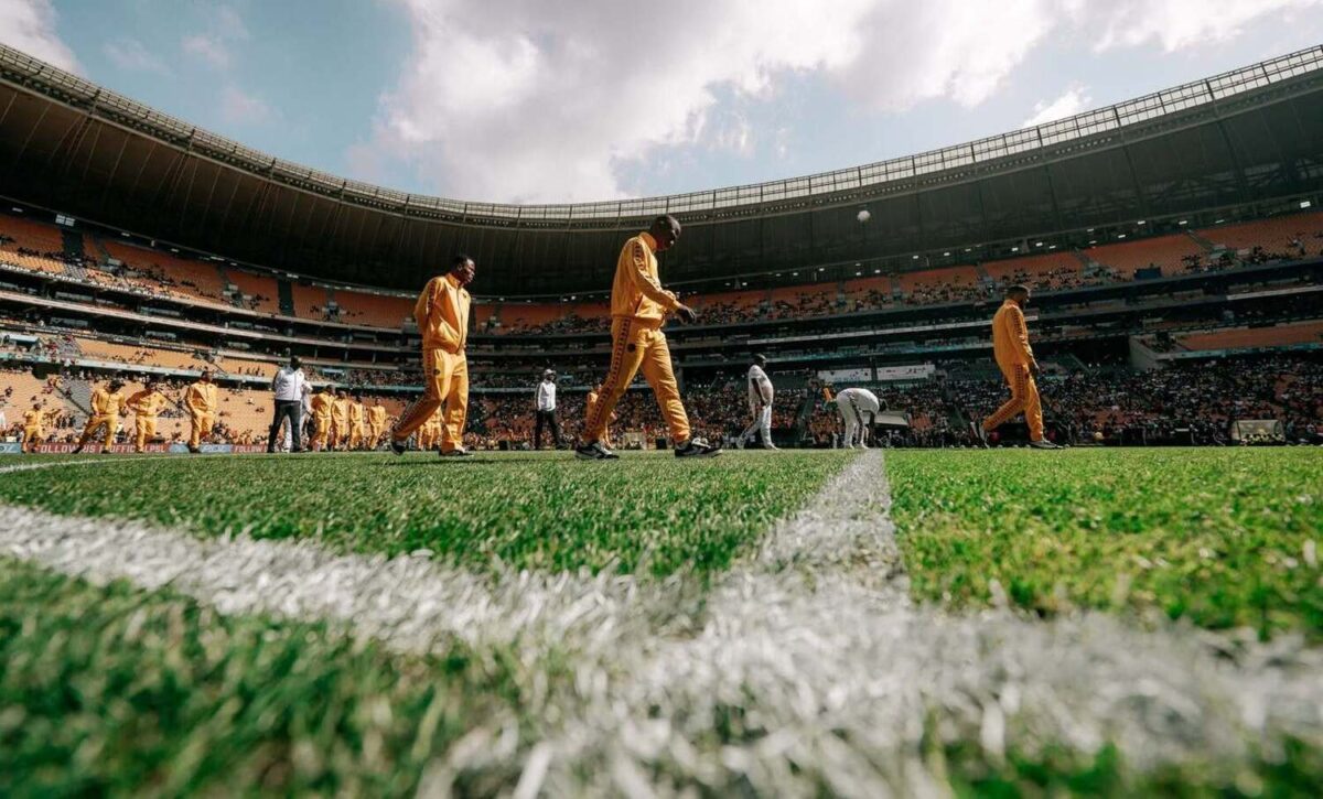 Kaizer Chiefs players walking at FNB Stadium