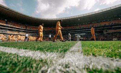 Kaizer Chiefs players walking at FNB Stadium