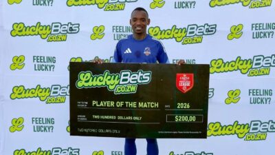 Khama Billiat after winning Man of the Match award
