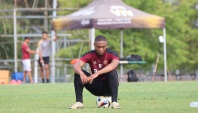 Langelihle Phili during a Stellenbosch FC training session