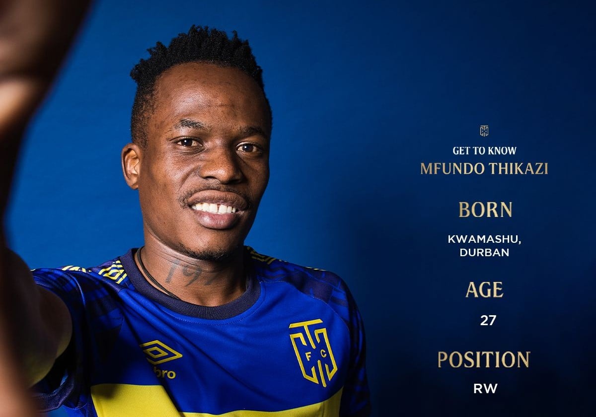Mfundo Thikazi unveiled by Motsepe Foundation Championship side Cape Town City FC