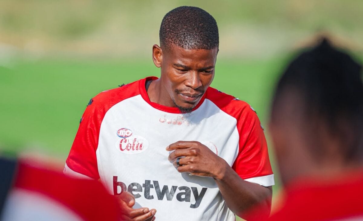 Neo Maema during a training session with Simba SC in Tanzania
