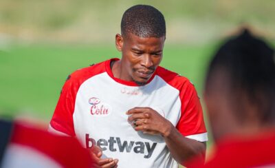 Neo Maema during a training session with Simba SC in Tanzania