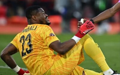 Nigerian goalkeeper Stanley Nwabali