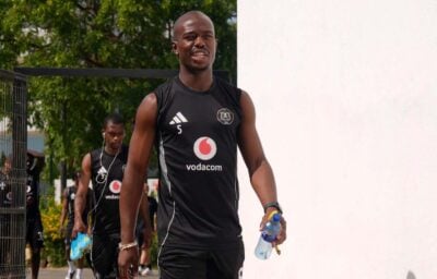Orlando Pirates captain Nkosinathi Sibisi walking