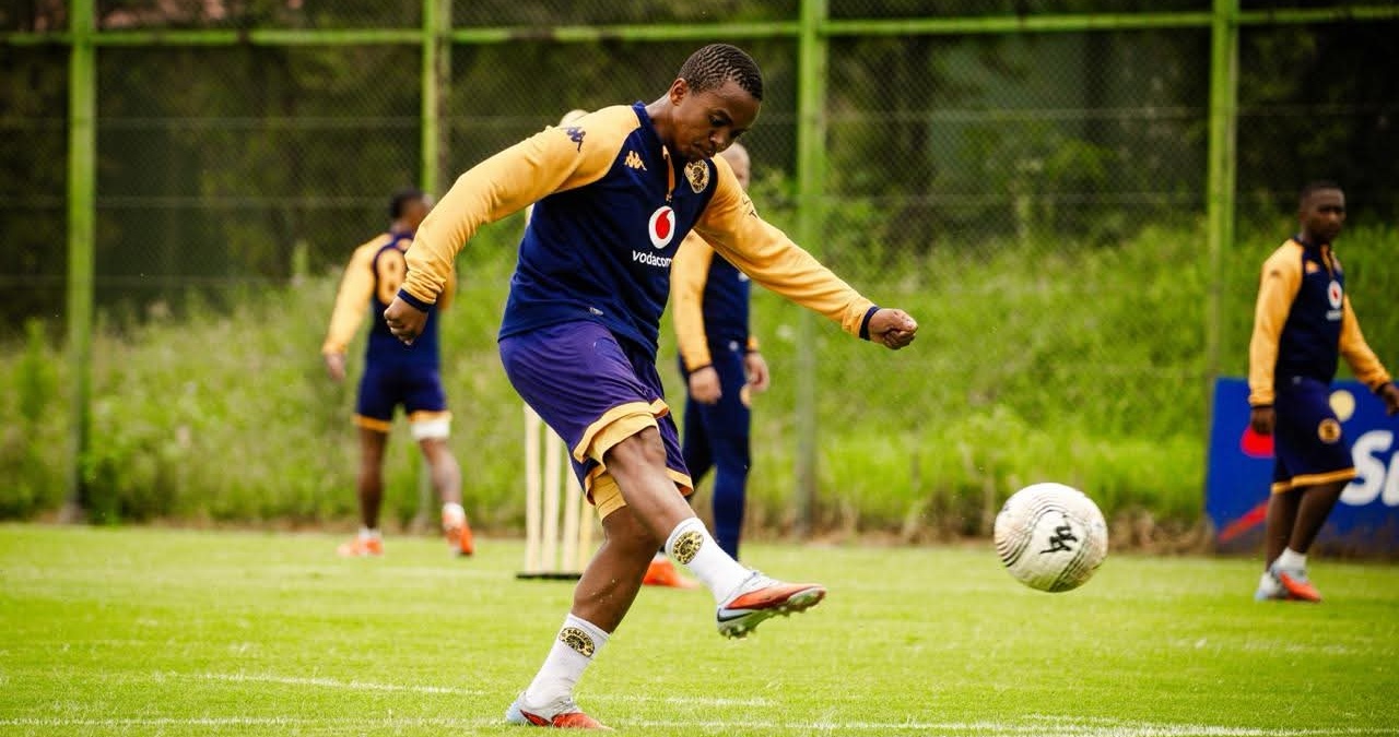 Nkosingiphile Ngcobo at Kaizer Chiefs training