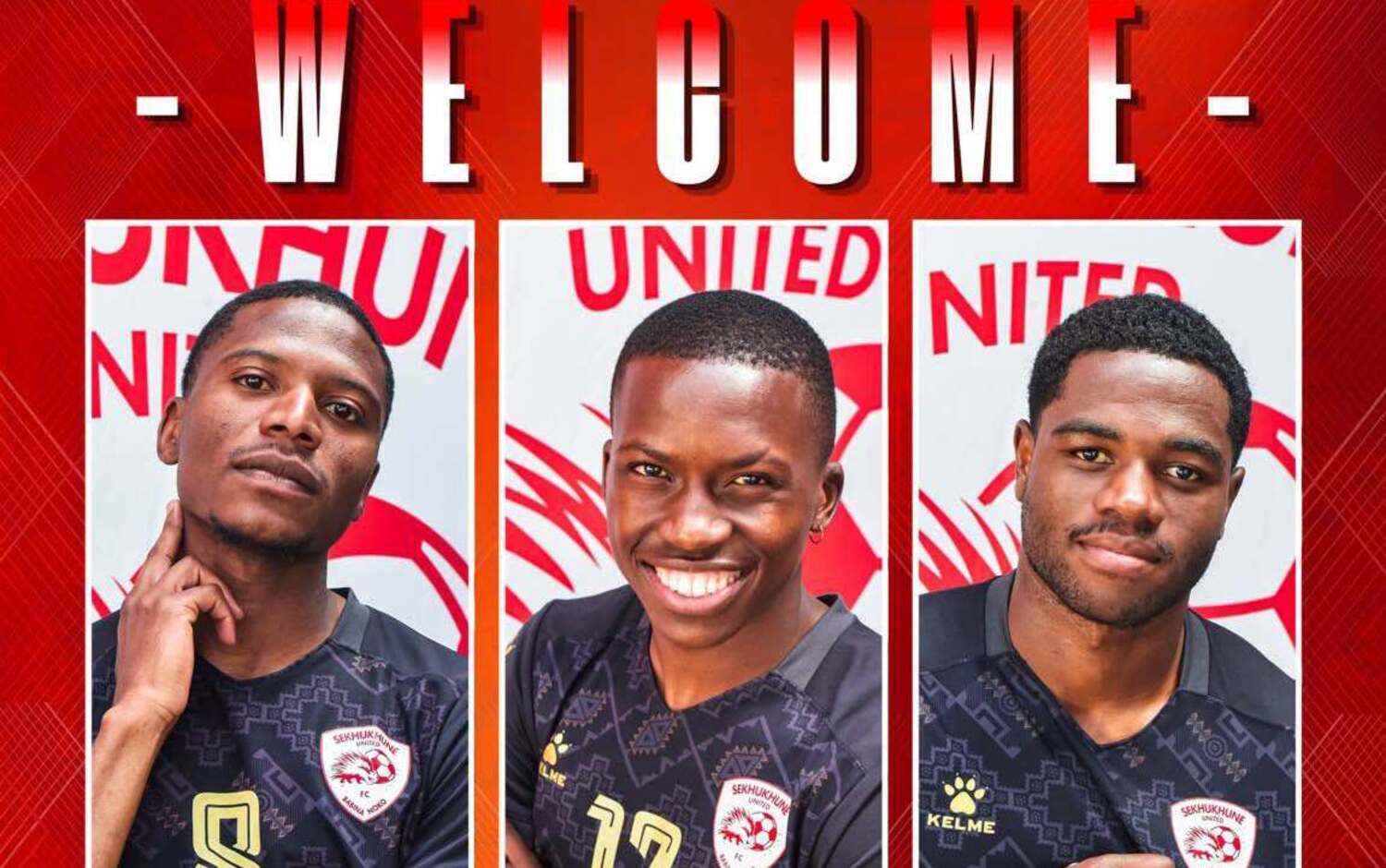 Oageng Phiri, Thabang Mahlangu and D’Angelo Kazeem unveiled by Sekhukhune United