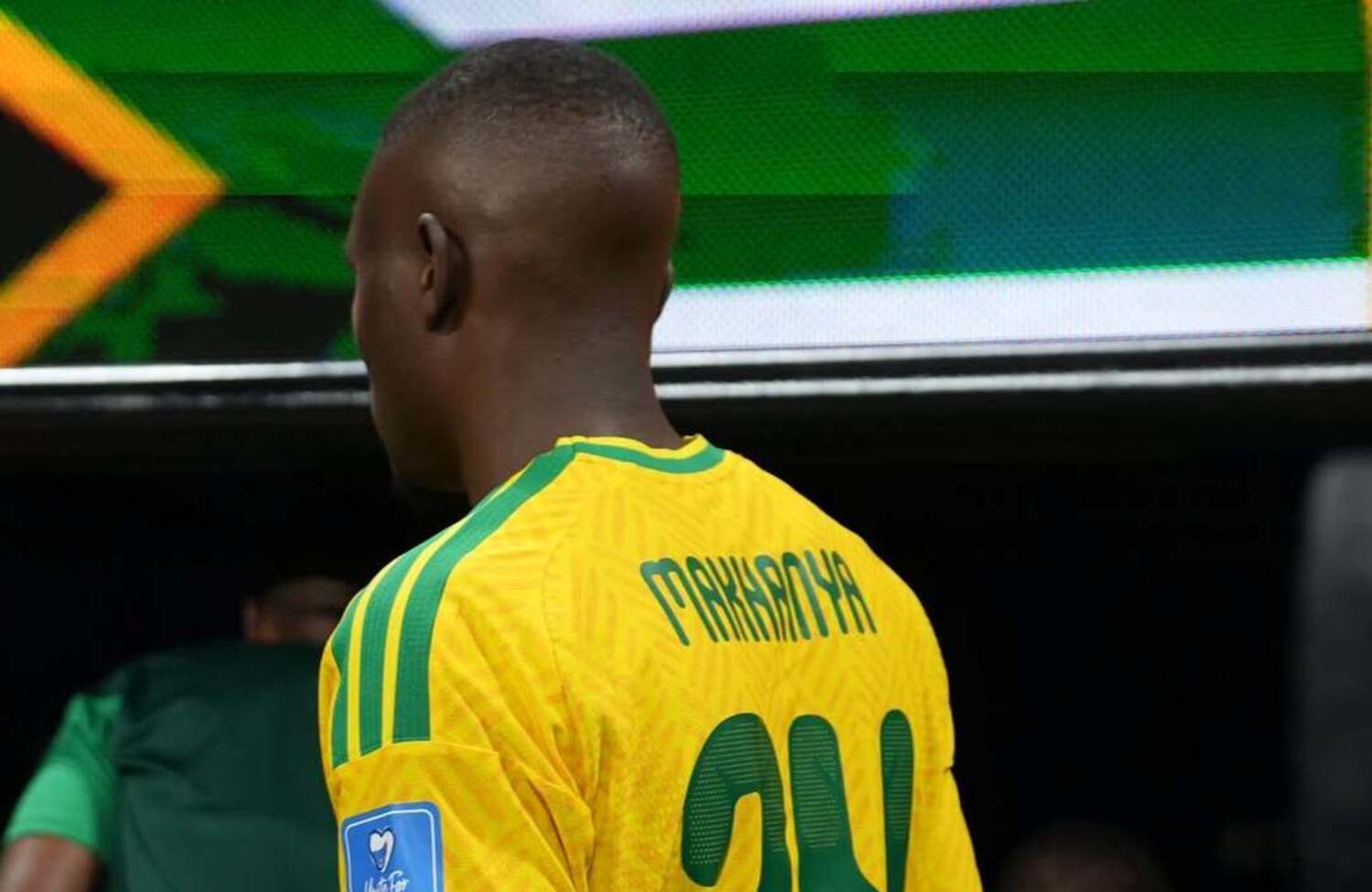 Olwethu Makhanya in Bafana Bafana colours