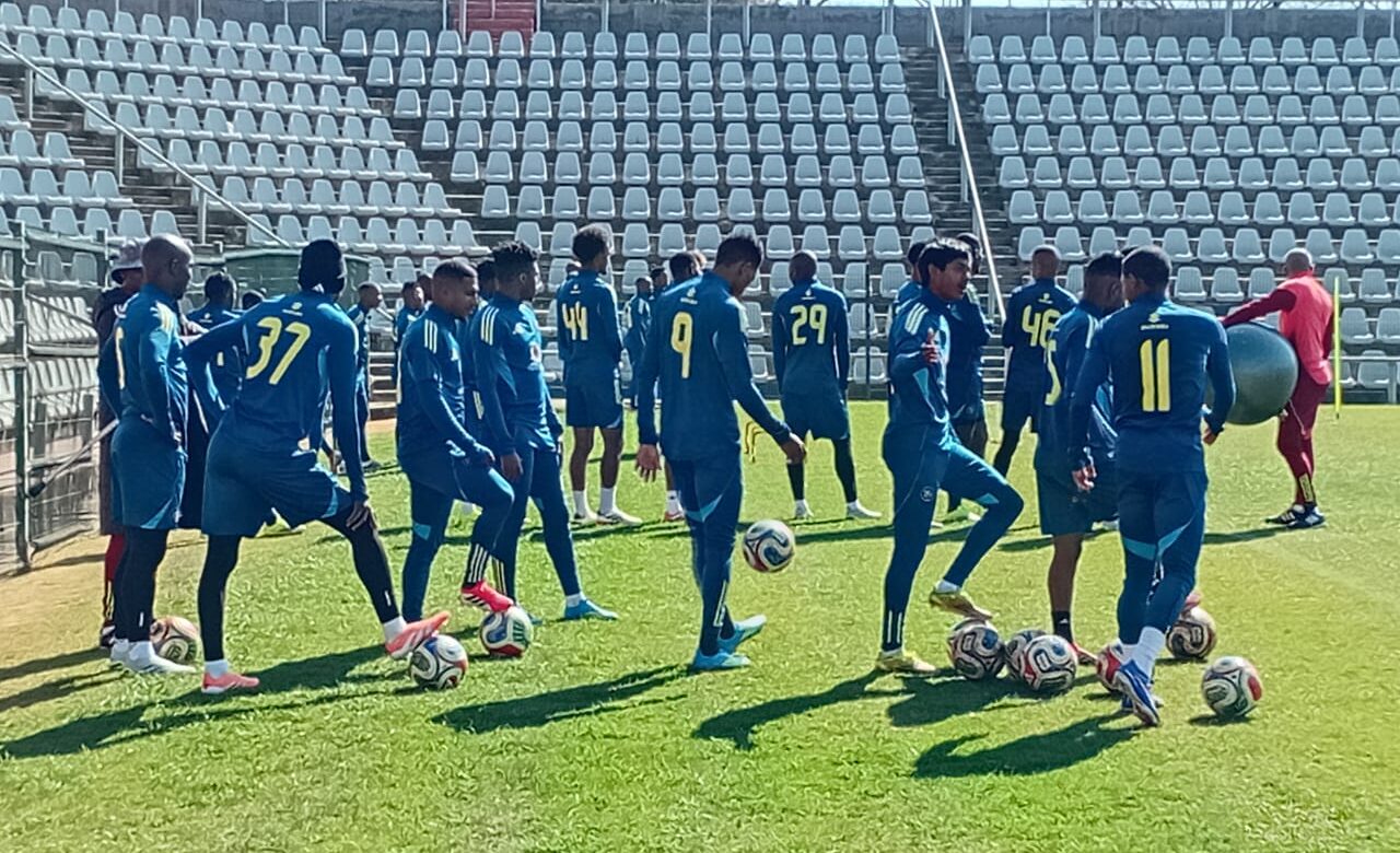 Orlando Pirates at training at the Rand Stadium on Tuesday, 28 July.