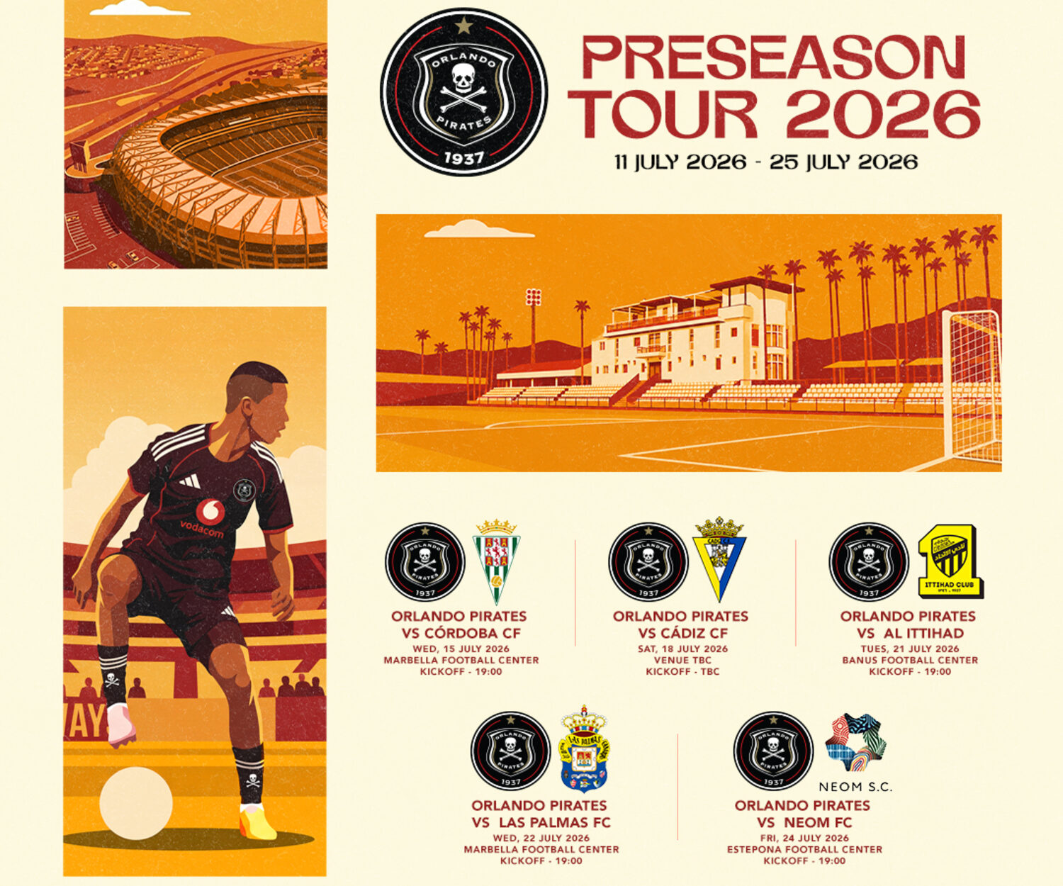 Orlando Pirates' pre-season tour to Spain