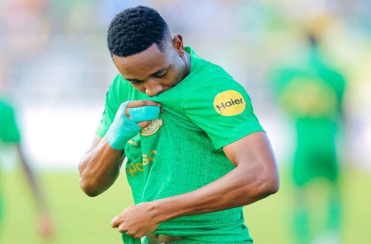 Prince Dube after his scoring in his last game for Young Africans SC