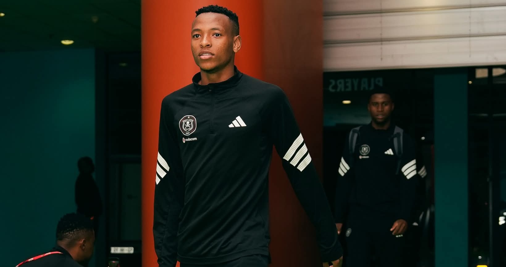 Relebohile Mofokeng arriving at a match