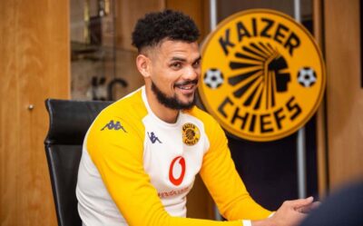 Renaldo Leaner after being unveiled by Kaizer Chiefs