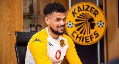 Renaldo Leaner in Kaizer Chiefs colours