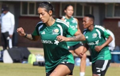 Robyn Moodaly-Salagado during a Banyana Banyana training session