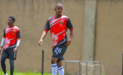 Sabelo Radebe in Lerumo Lions FC colours