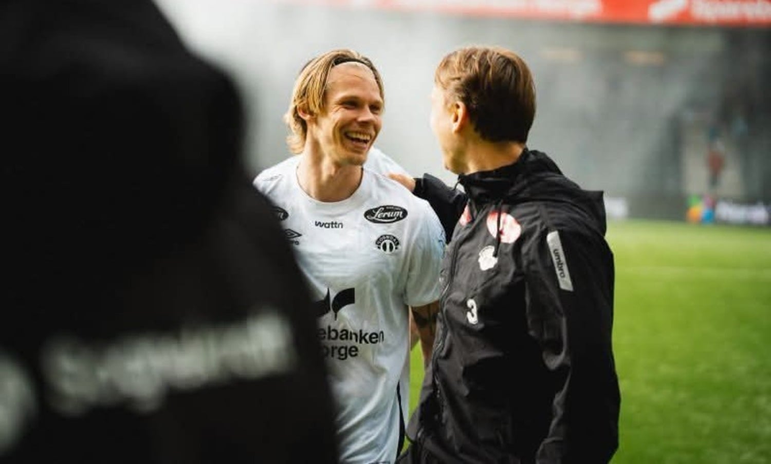 Sebastian Pedersen smiling during his time at Sogndal FC