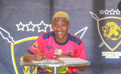 Siphesihle Tati in Lerumo Lions FC's colours