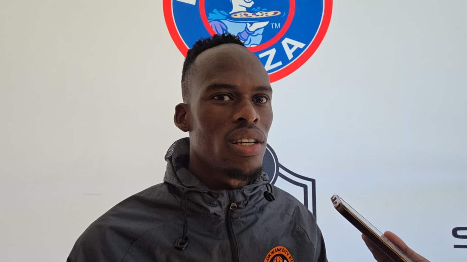 Thabang Matuludi talking to the media during the Mafori Cup launch in Polokwane.