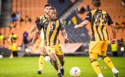 Thabo Cele with Kaizer Chiefs teammates