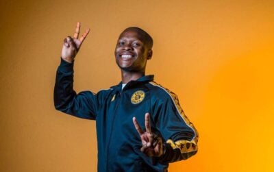 Thabo Moloisane being unveiled by Kaizer Chiefs