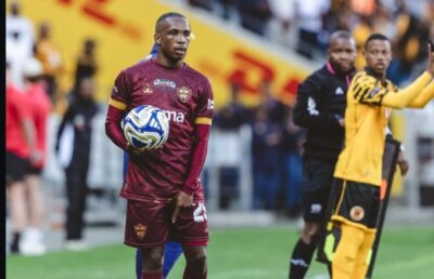 Thapelo Mokobodi in action for Stellenbosch FC