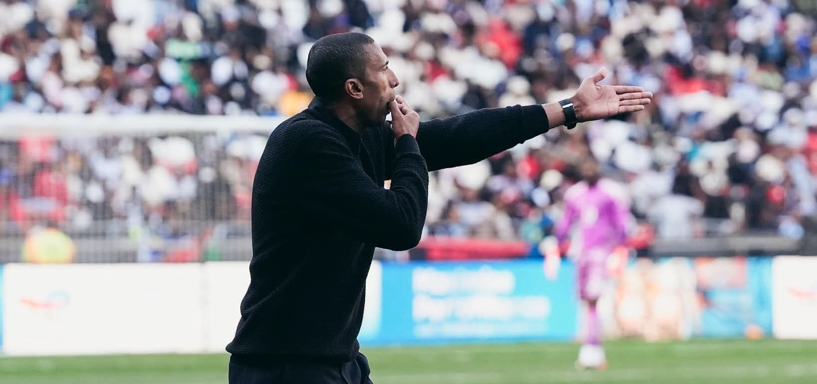 Abdeslam Ouaddou on Orlando Pirates touch line