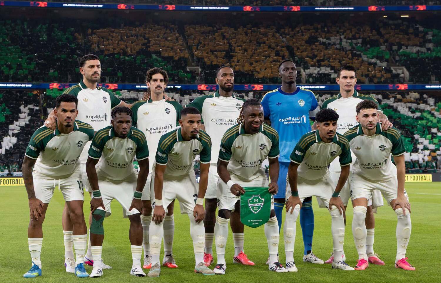 Al Ahli players line up before facing Auckland FC in the FIFA Intercontinental Cup
