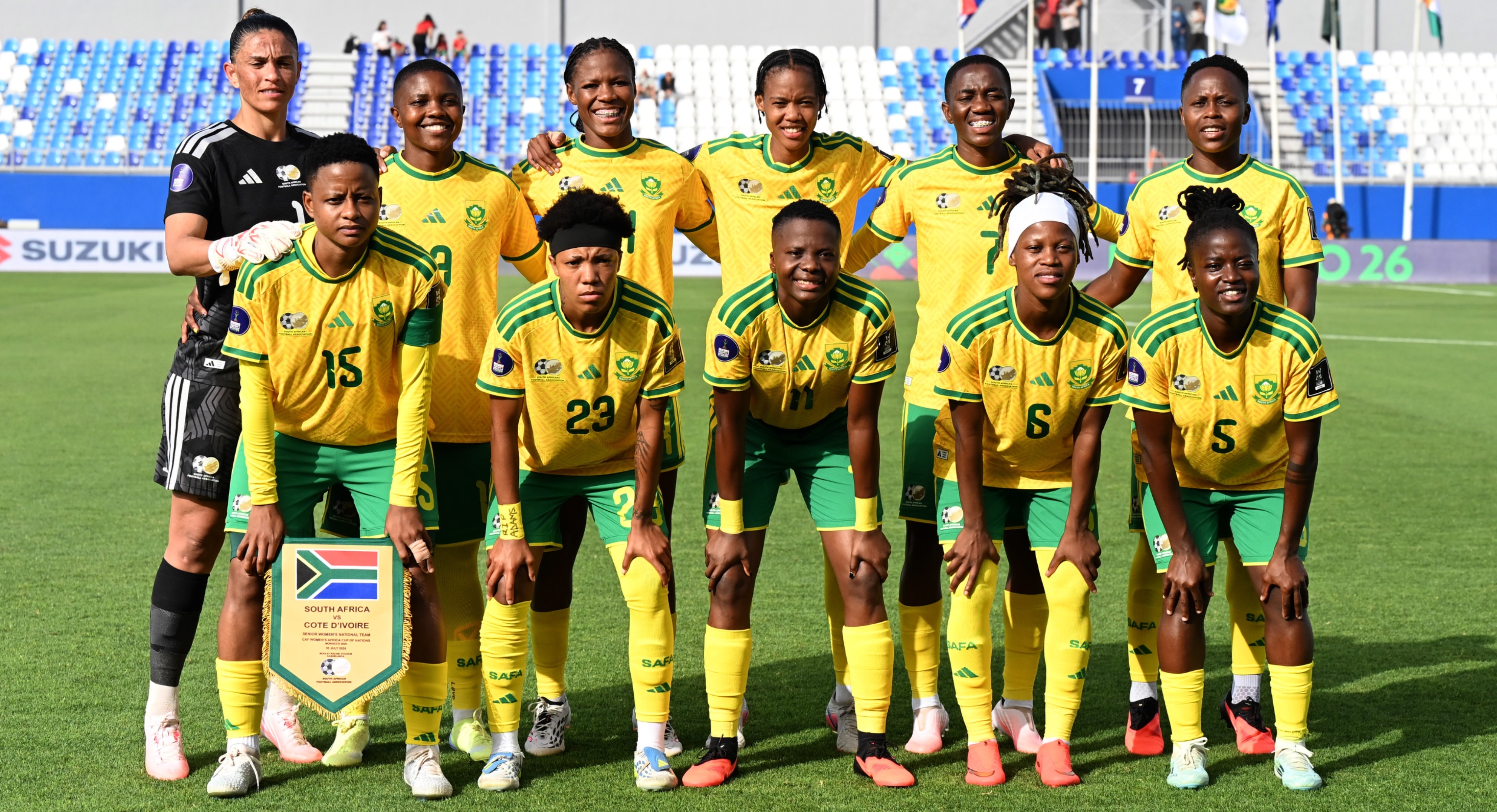 Banyana Banyana before a game