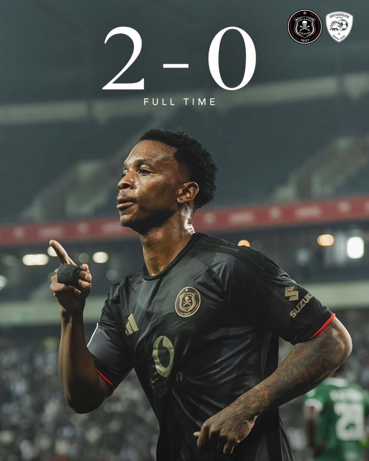 Boitumelo Radiopane of Orlando Pirates celebrates