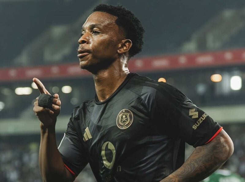 Boitumelo Radiopane of Orlando Pirates celebrates