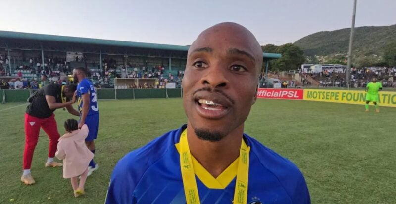 Celimpilo Ngema speaking to FARPost at KaNyamazane Stadium.