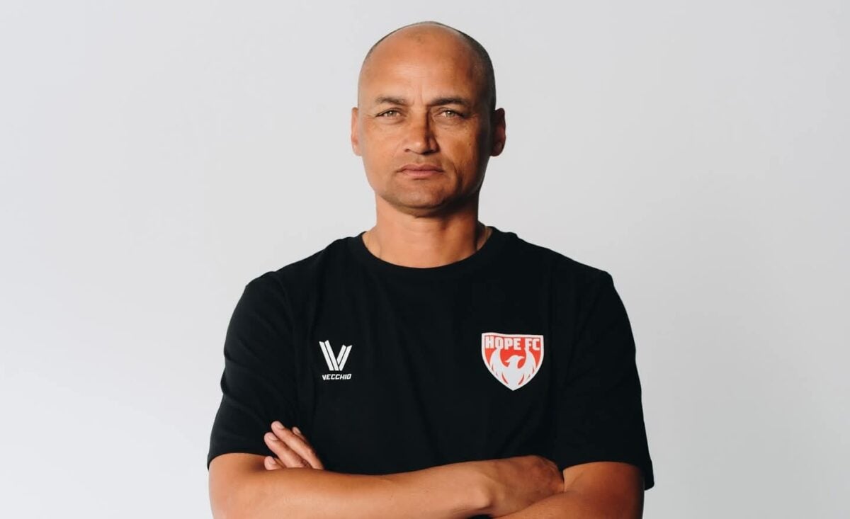 Coach Dylan Dean during his stint at Hope FC