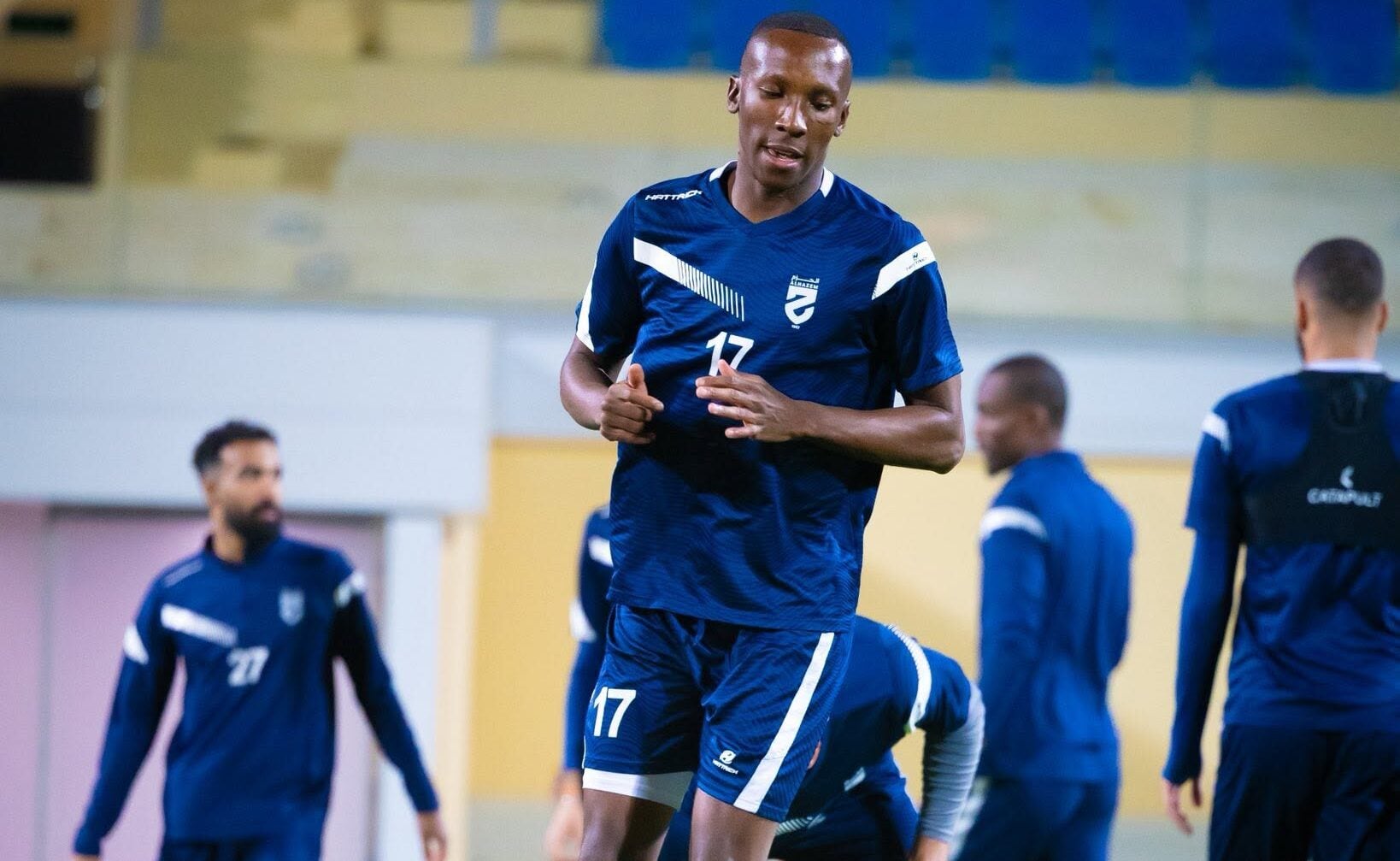 Elias Mokwana at training
