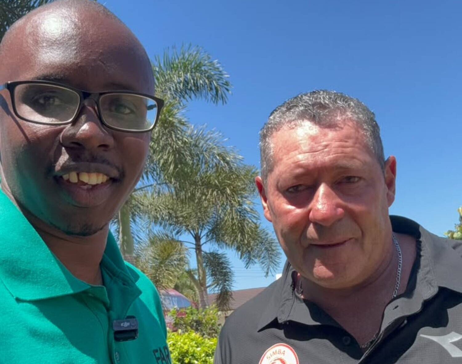 FARPost editor Mthokozisi Dube and coach Steve Barker
