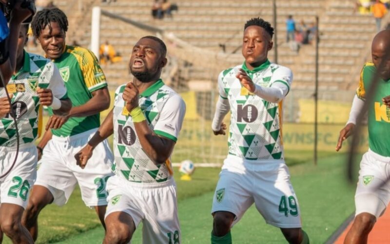 Golden Arrows players in celebratory mood after scoring