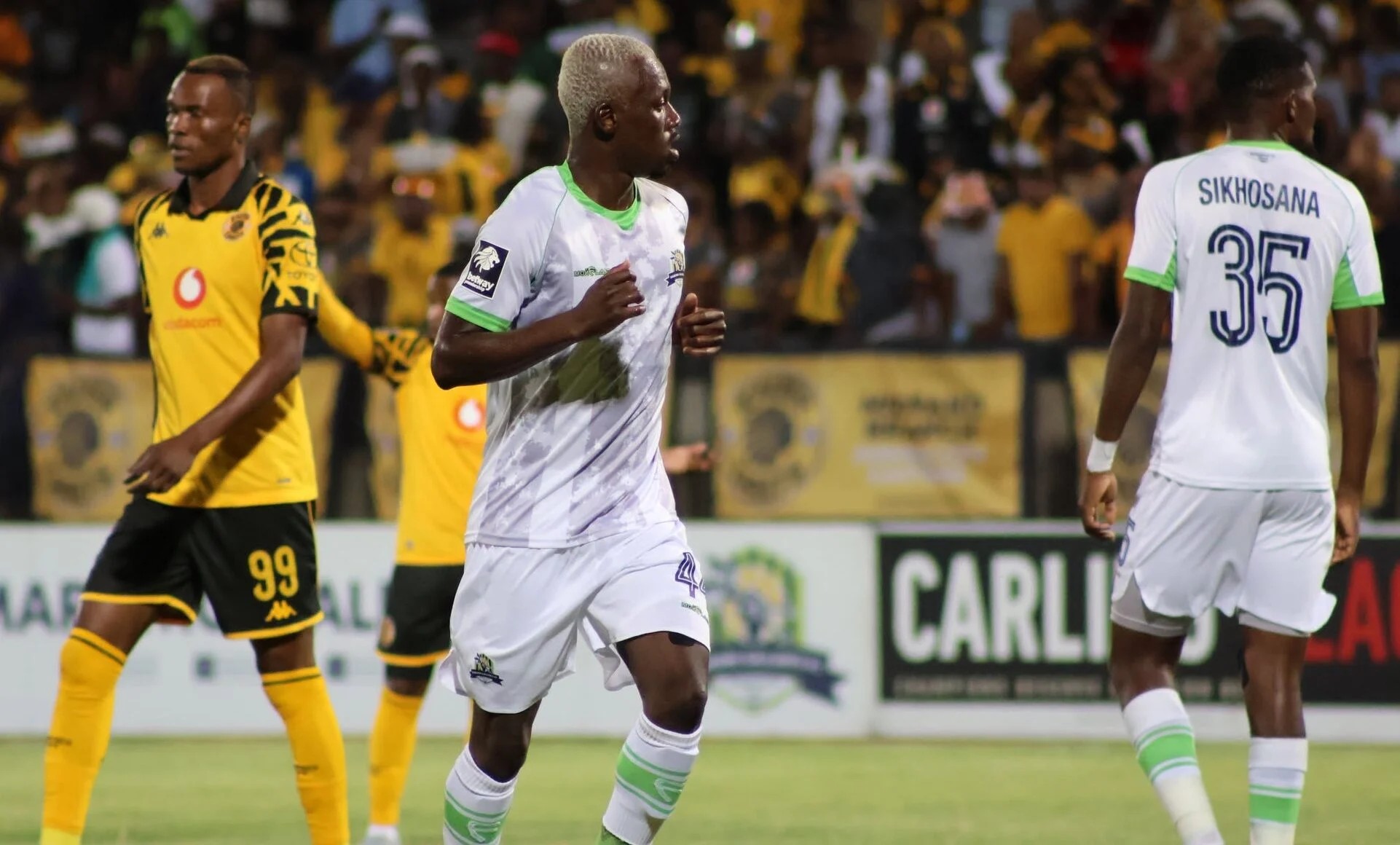 Ibrahim Bance in action for Marumo Gallants against Kaizer Chiefs.
