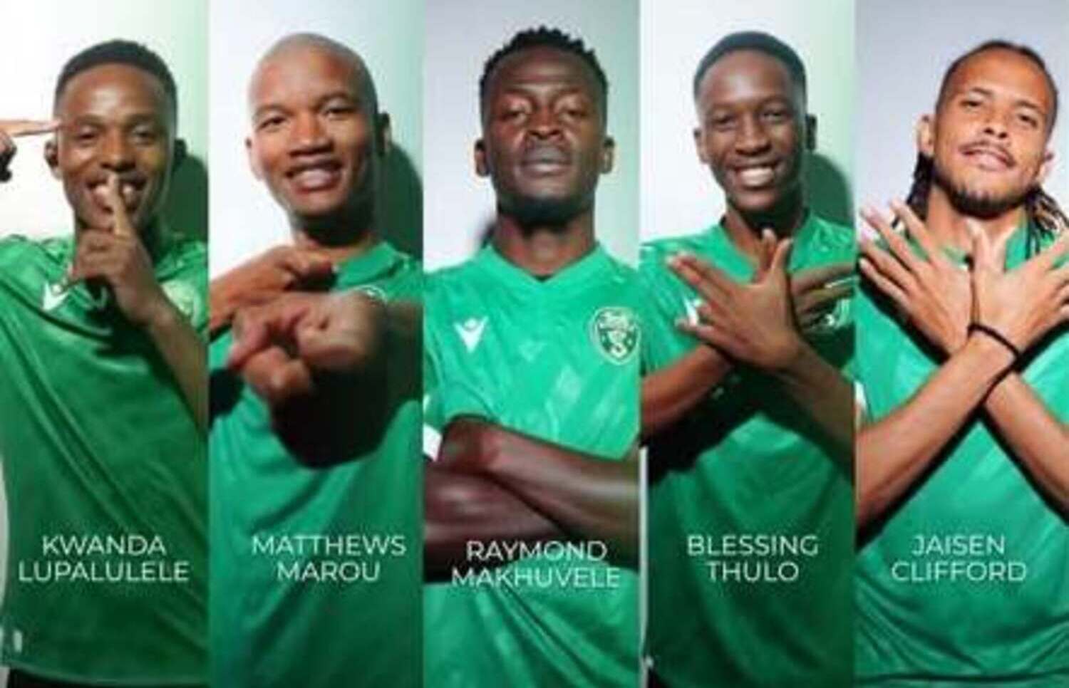 Jaisen Clifford and four other players being unveiled by Siwelele FC