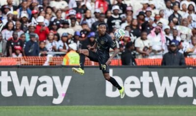 Kabelo Kgositsile in action for Orlando Pirates