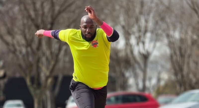 King Ndlovu training with Gomora United ahead of their first League match