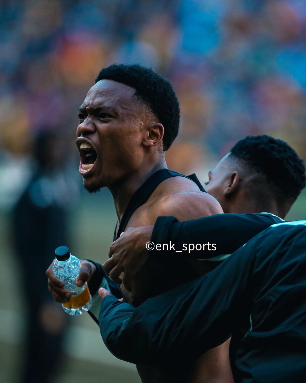 Langelihle Phili celebrates his goal against Mamelodi Sundowns