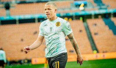 Luke Baartman of Kaizer Chiefs warm up