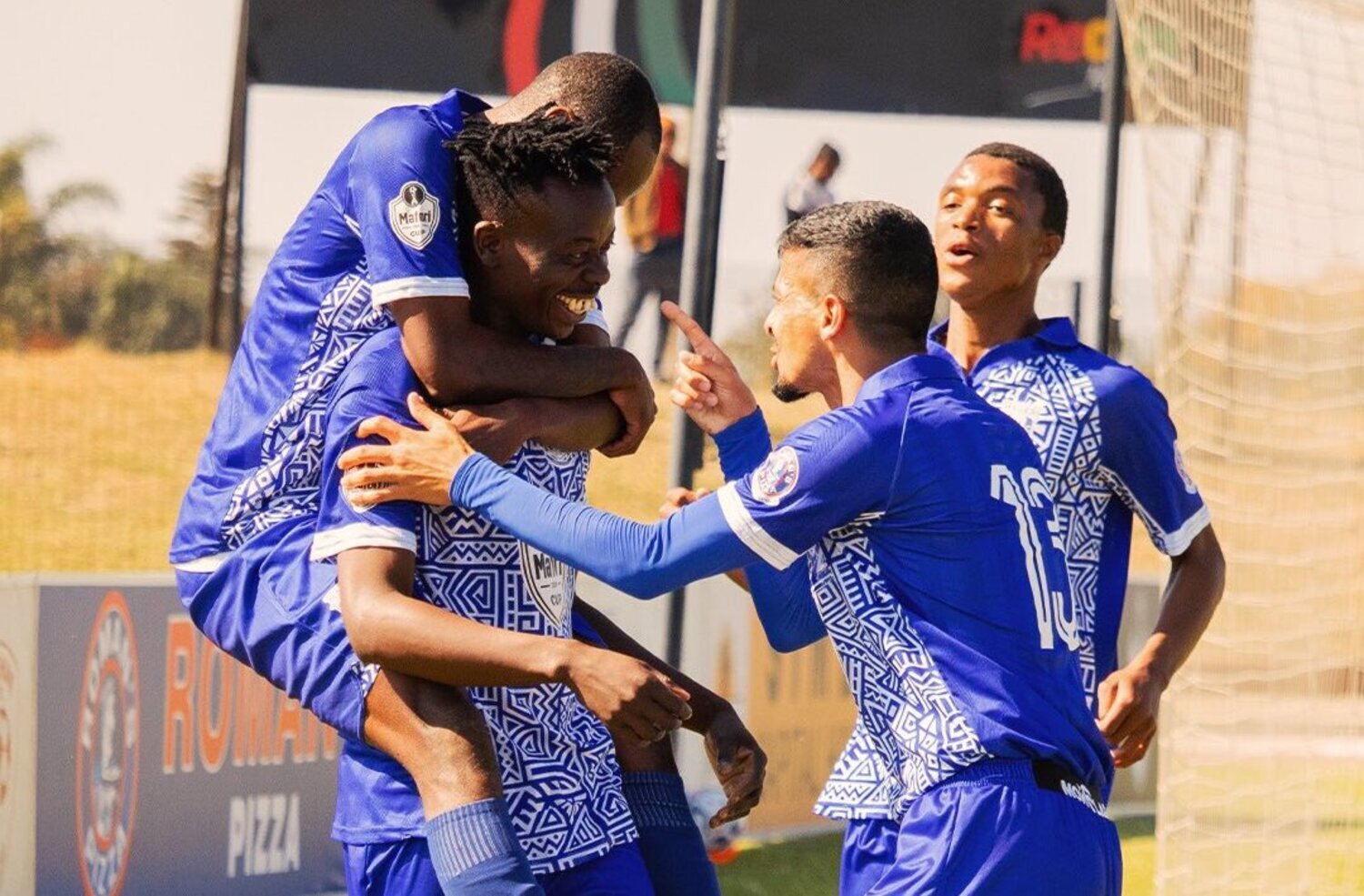 Motsepe Foundation Championship side Magesi FC players celebrating