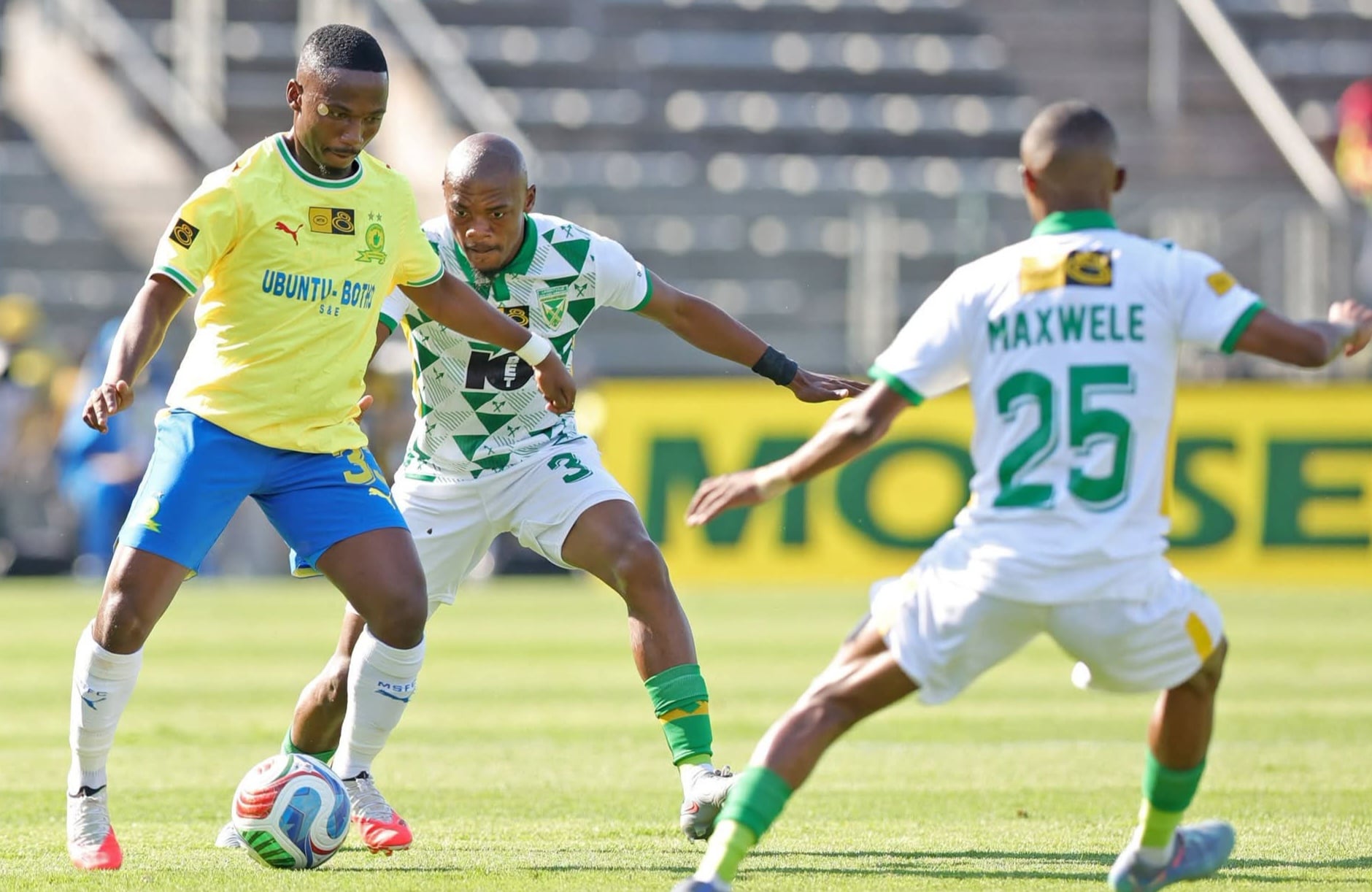 Cassius Mailula in action for Mamelodi Sundowns against Golden Arrows in the MTN8 semi-final first leg clash