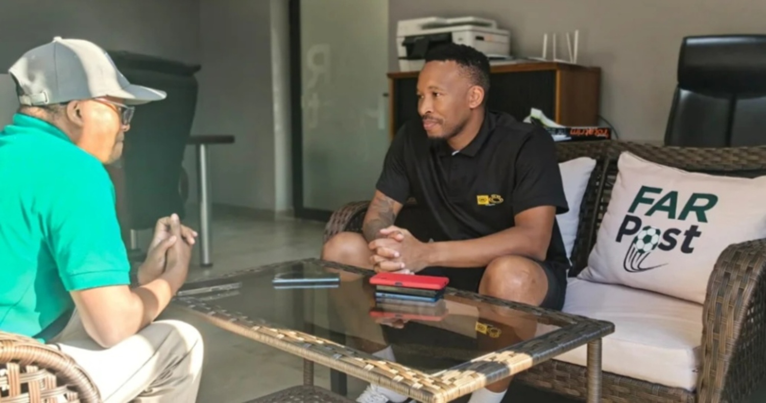 FARPost journalist Mauwane Raophala and MTN8 ambassador Lehlohonolo Majoro
