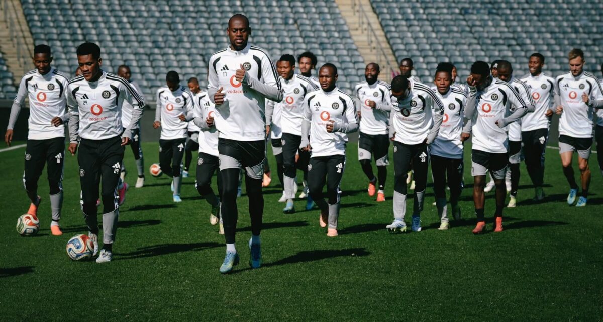 Orlando Pirates at training before facing Milford FC