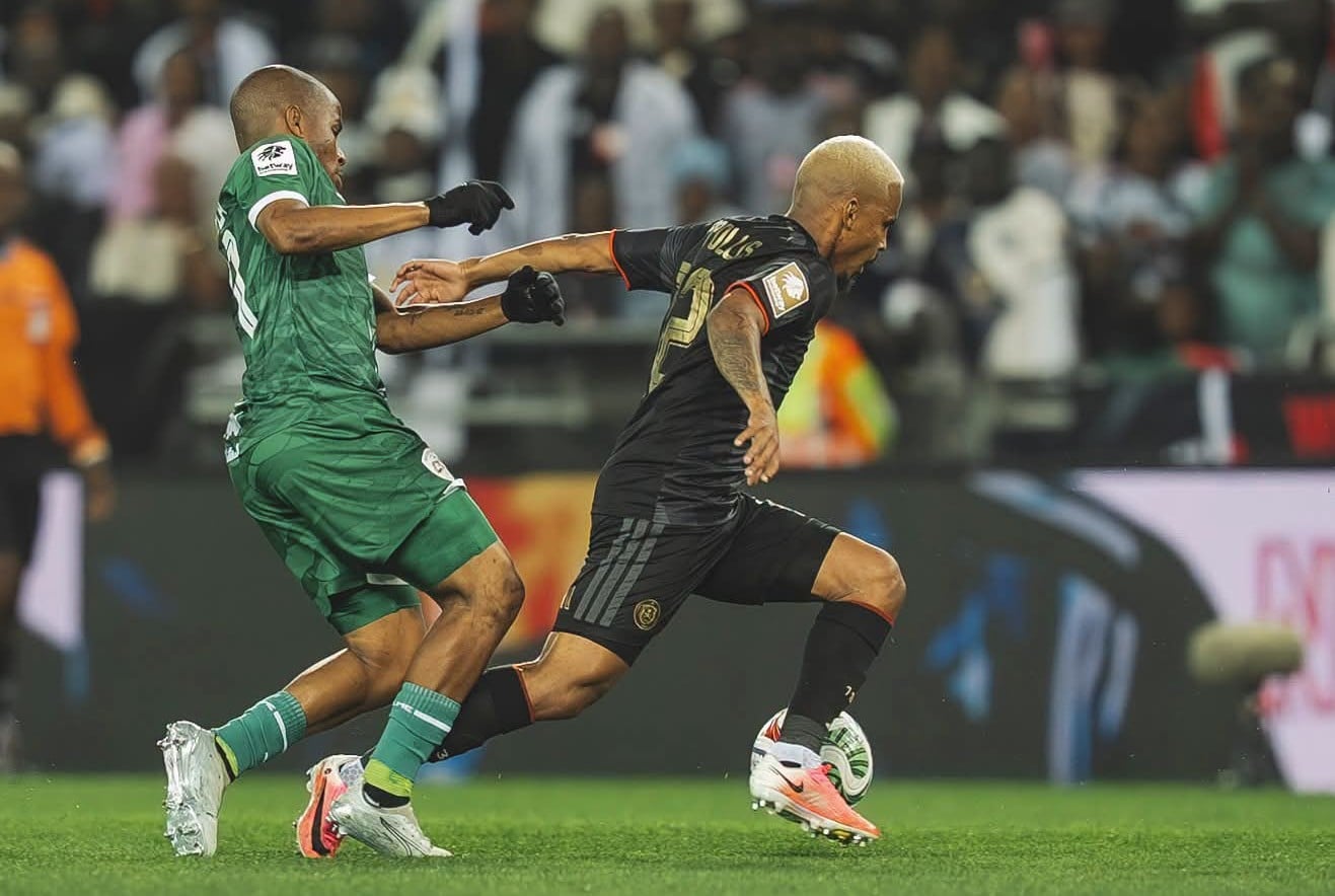 Oswin Appollis in action for Orlando Pirates against Sekhukhune United