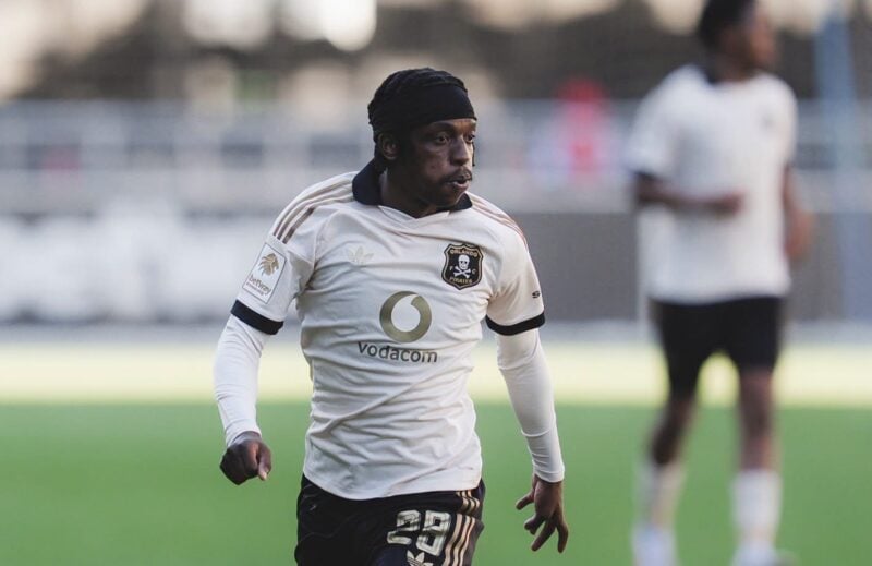 Patrick Maswanganyi in action for Orlando Pirates